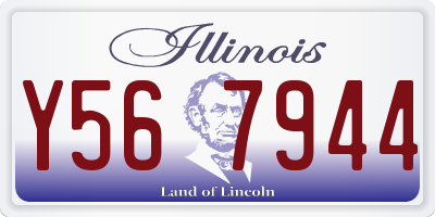 IL license plate Y567944