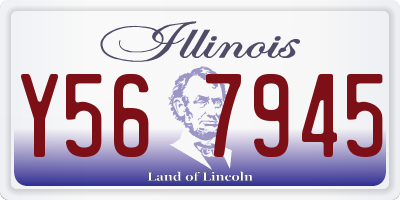IL license plate Y567945