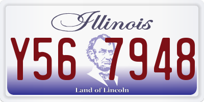 IL license plate Y567948