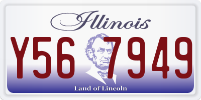 IL license plate Y567949