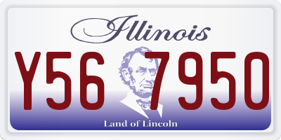 IL license plate Y567950