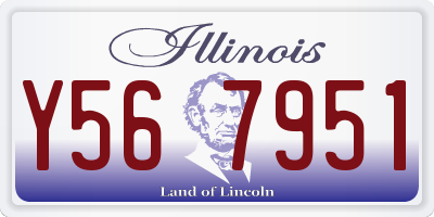 IL license plate Y567951