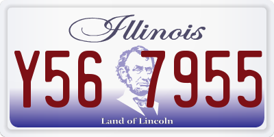 IL license plate Y567955