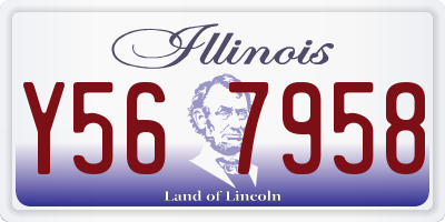 IL license plate Y567958
