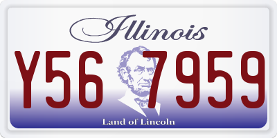 IL license plate Y567959