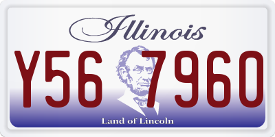 IL license plate Y567960