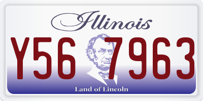 IL license plate Y567963