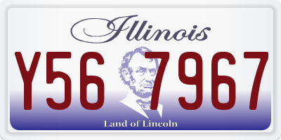 IL license plate Y567967