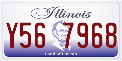 IL license plate Y567968