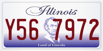 IL license plate Y567972