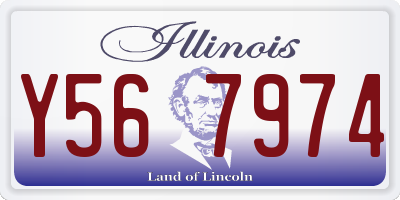IL license plate Y567974