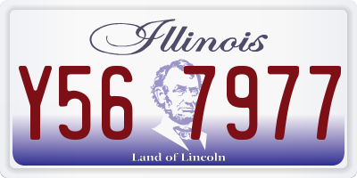 IL license plate Y567977