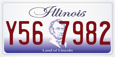 IL license plate Y567982
