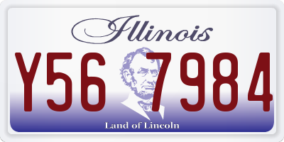IL license plate Y567984