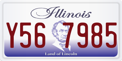 IL license plate Y567985