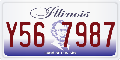 IL license plate Y567987