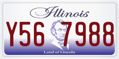 IL license plate Y567988