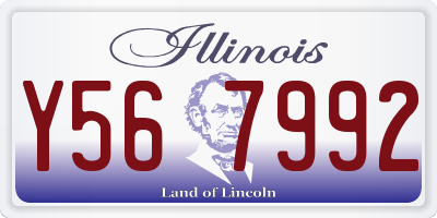 IL license plate Y567992