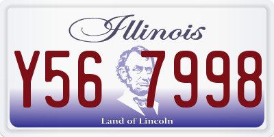 IL license plate Y567998