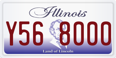 IL license plate Y568000