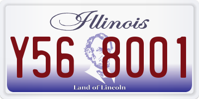 IL license plate Y568001