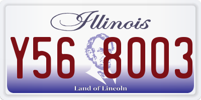 IL license plate Y568003
