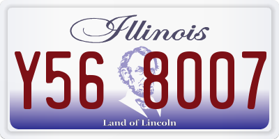 IL license plate Y568007