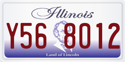 IL license plate Y568012