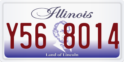 IL license plate Y568014