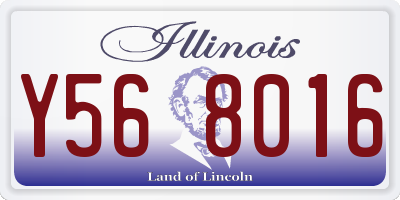 IL license plate Y568016