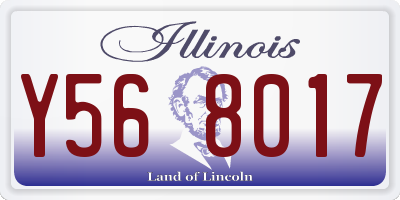 IL license plate Y568017