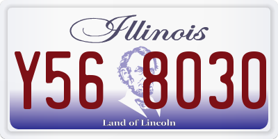 IL license plate Y568030