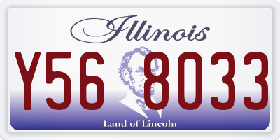 IL license plate Y568033