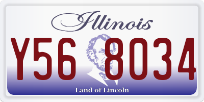 IL license plate Y568034