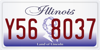 IL license plate Y568037