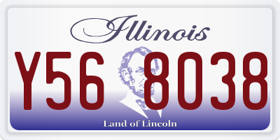 IL license plate Y568038