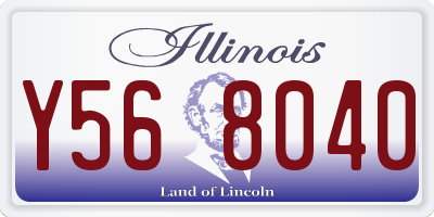 IL license plate Y568040
