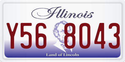 IL license plate Y568043