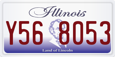 IL license plate Y568053