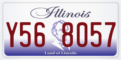 IL license plate Y568057