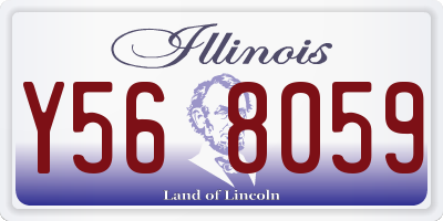 IL license plate Y568059