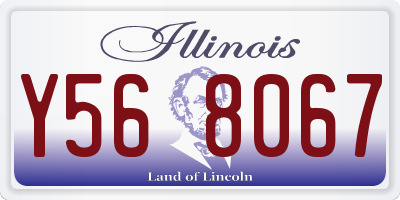 IL license plate Y568067