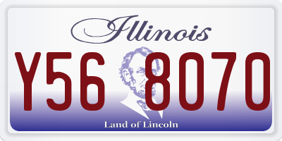 IL license plate Y568070