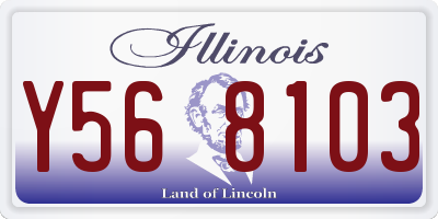 IL license plate Y568103