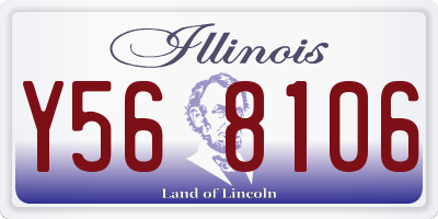 IL license plate Y568106