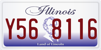 IL license plate Y568116