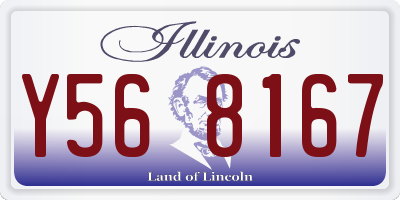 IL license plate Y568167