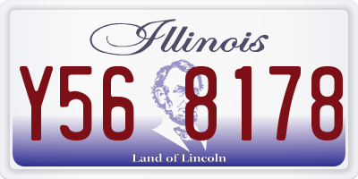 IL license plate Y568178