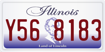 IL license plate Y568183