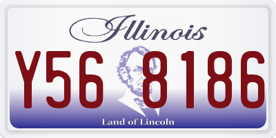 IL license plate Y568186